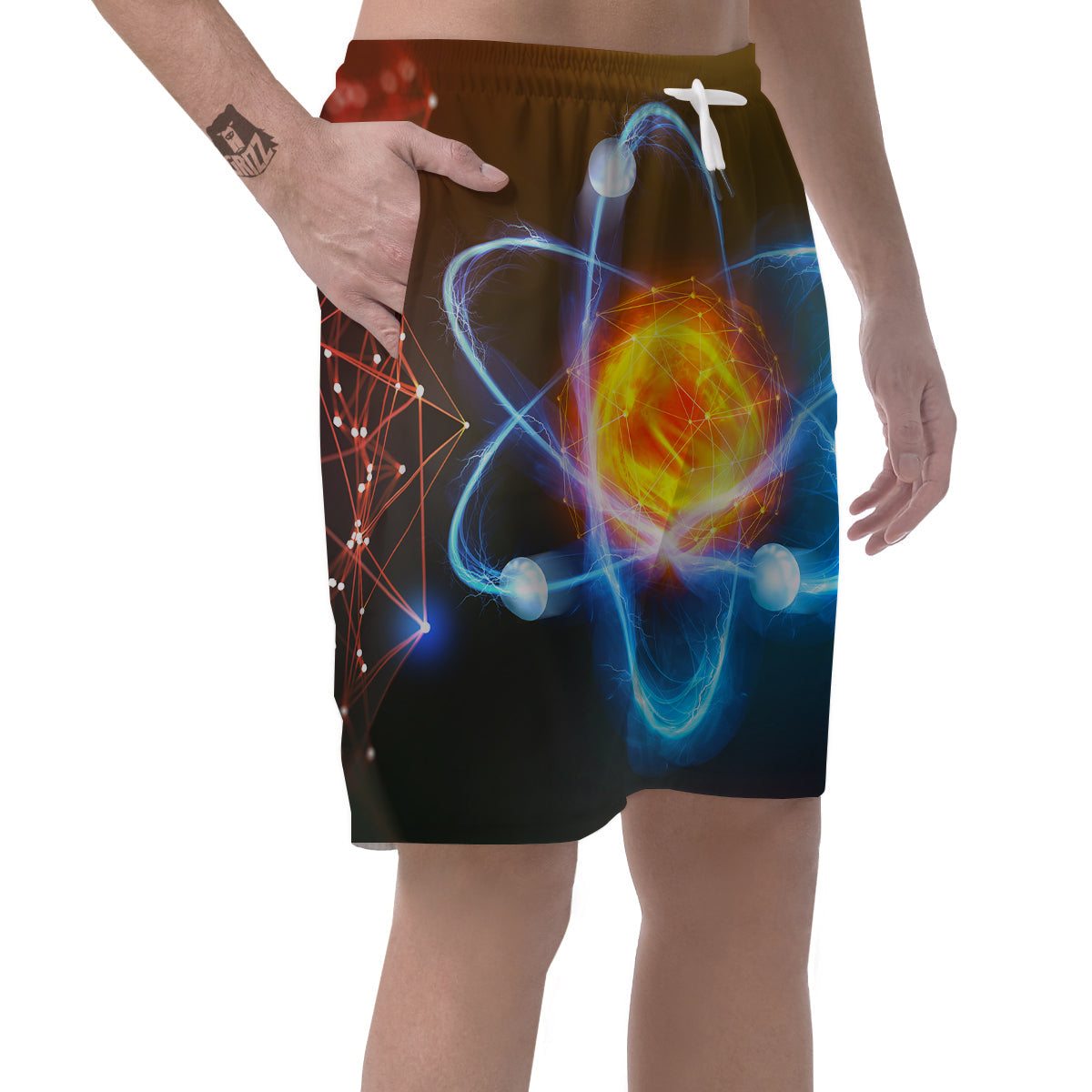 Atomic Structure Print Men's Shorts-grizzshop