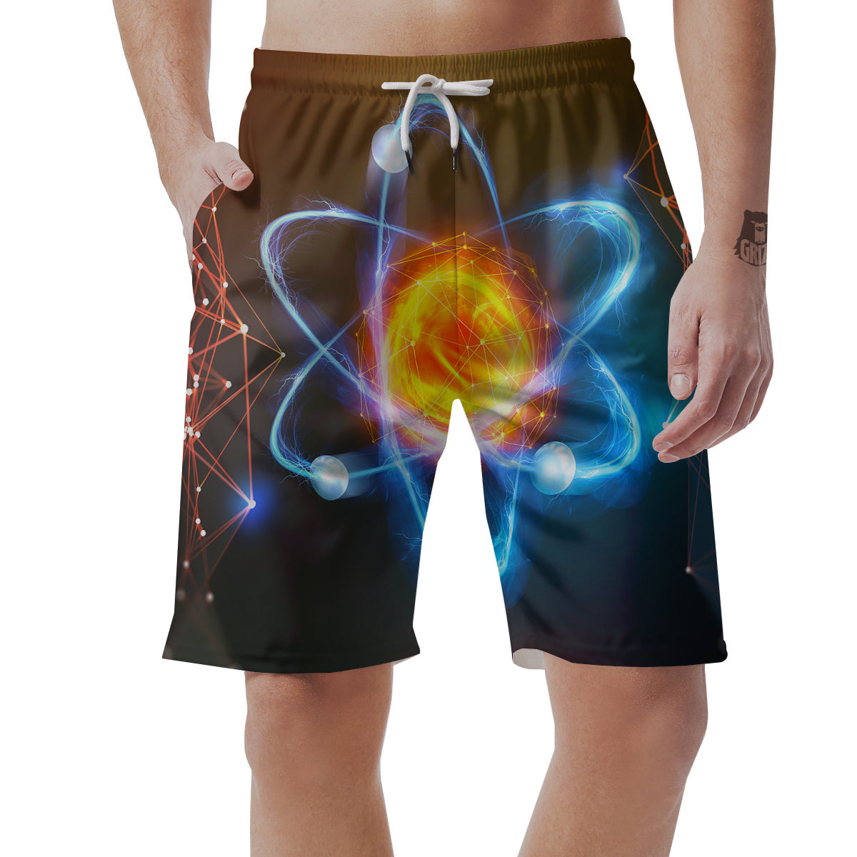 Atomic Structure Print Men's Shorts-grizzshop