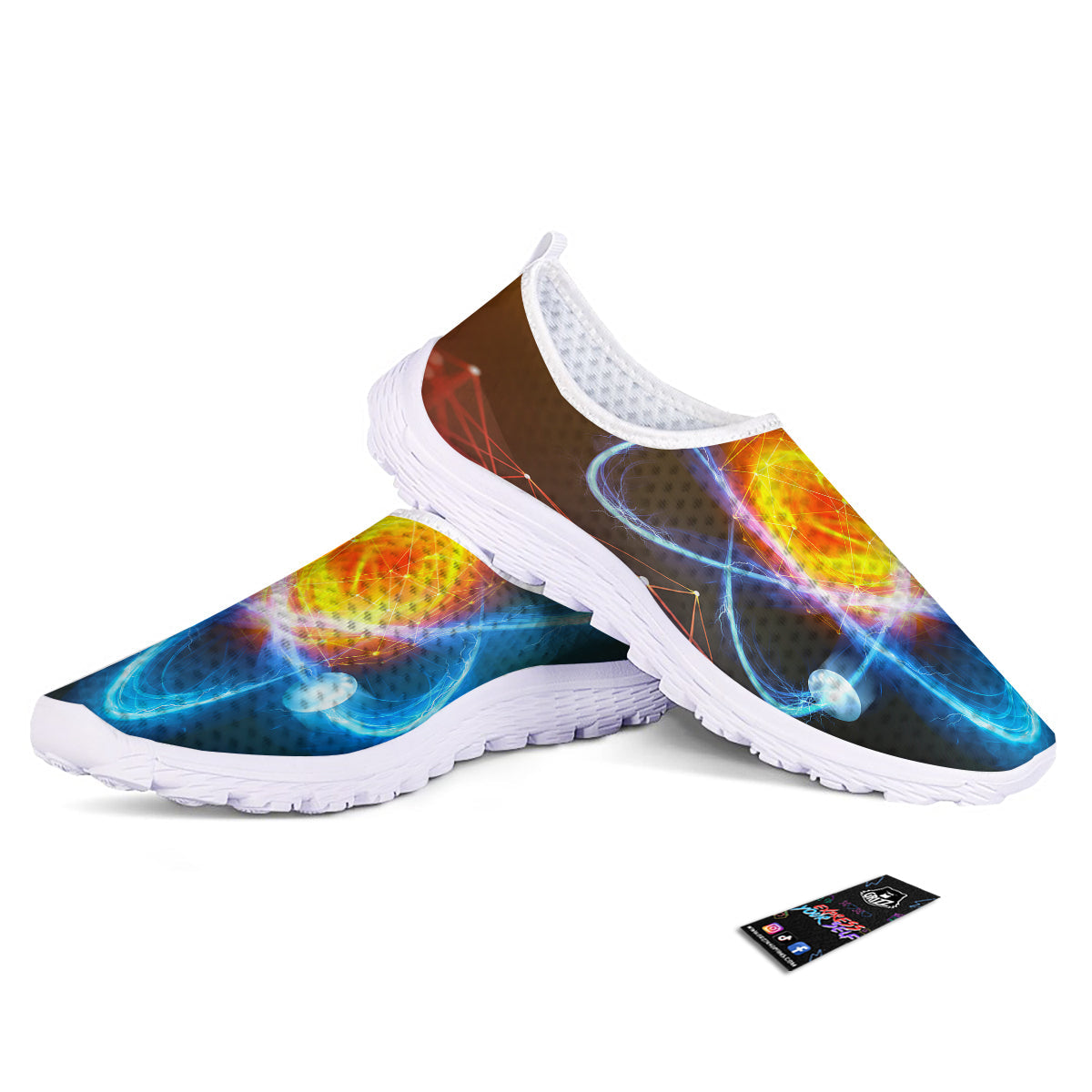 Atomic Structure Print Nurse Shoes-grizzshop