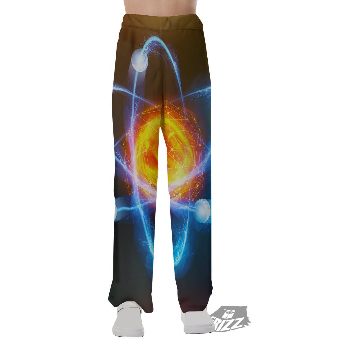 Atomic Structure Print Pajama Pants-grizzshop