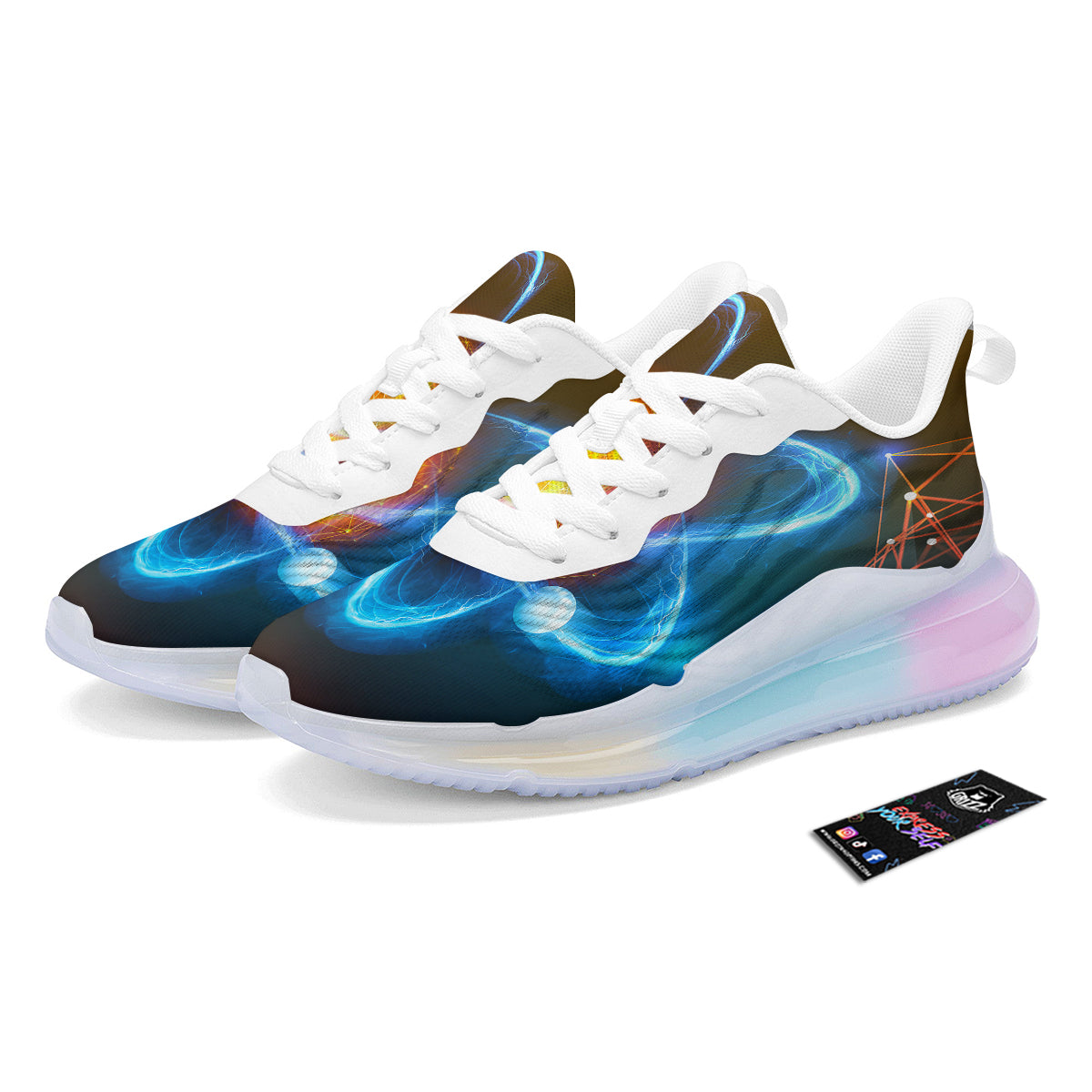 Atomic Structure Print Running Sneakers-grizzshop
