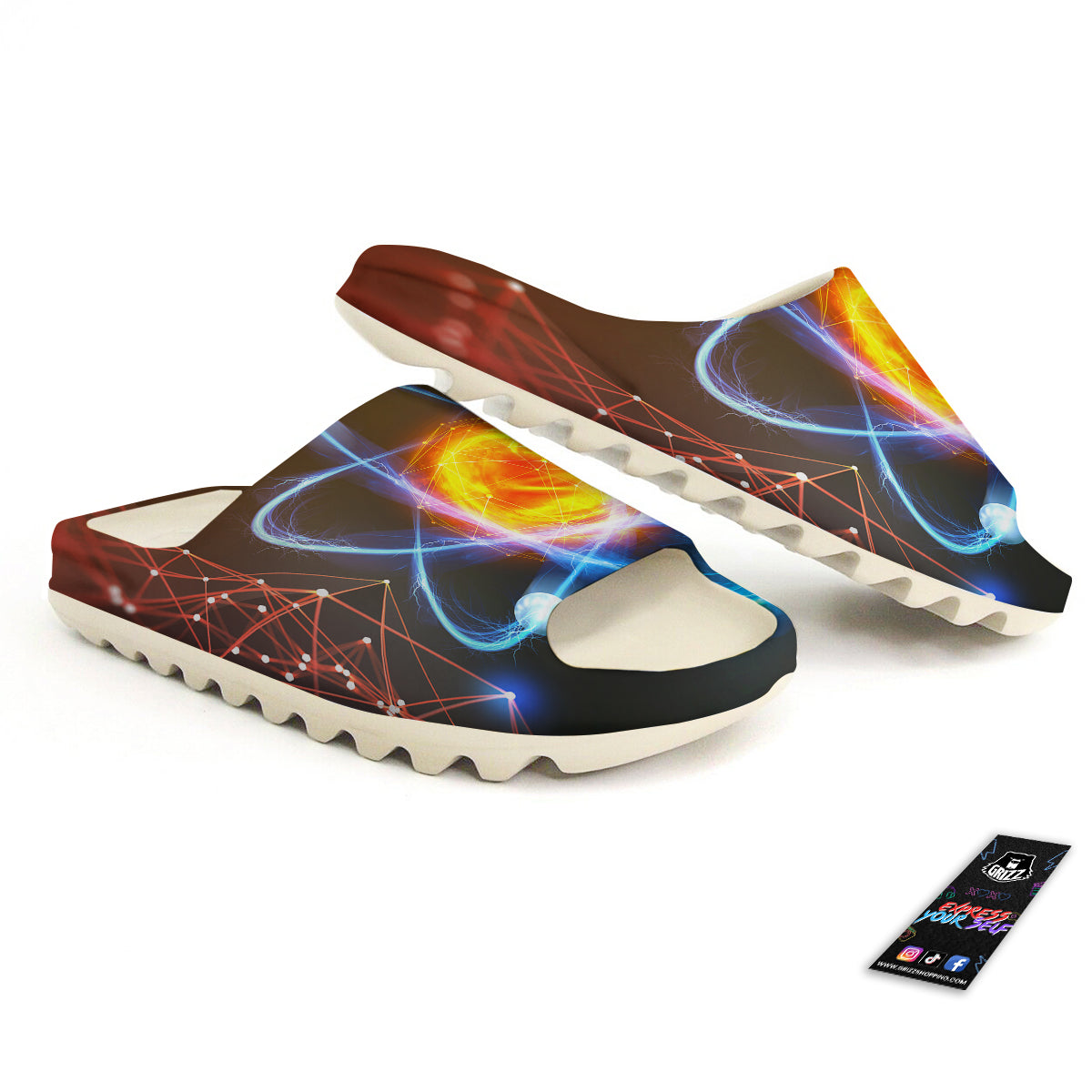 Atomic Structure Print Sandals-grizzshop