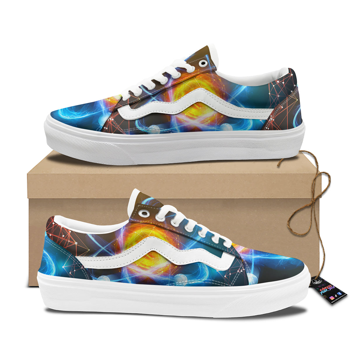 Atomic Structure Print Skate Shoes-grizzshop