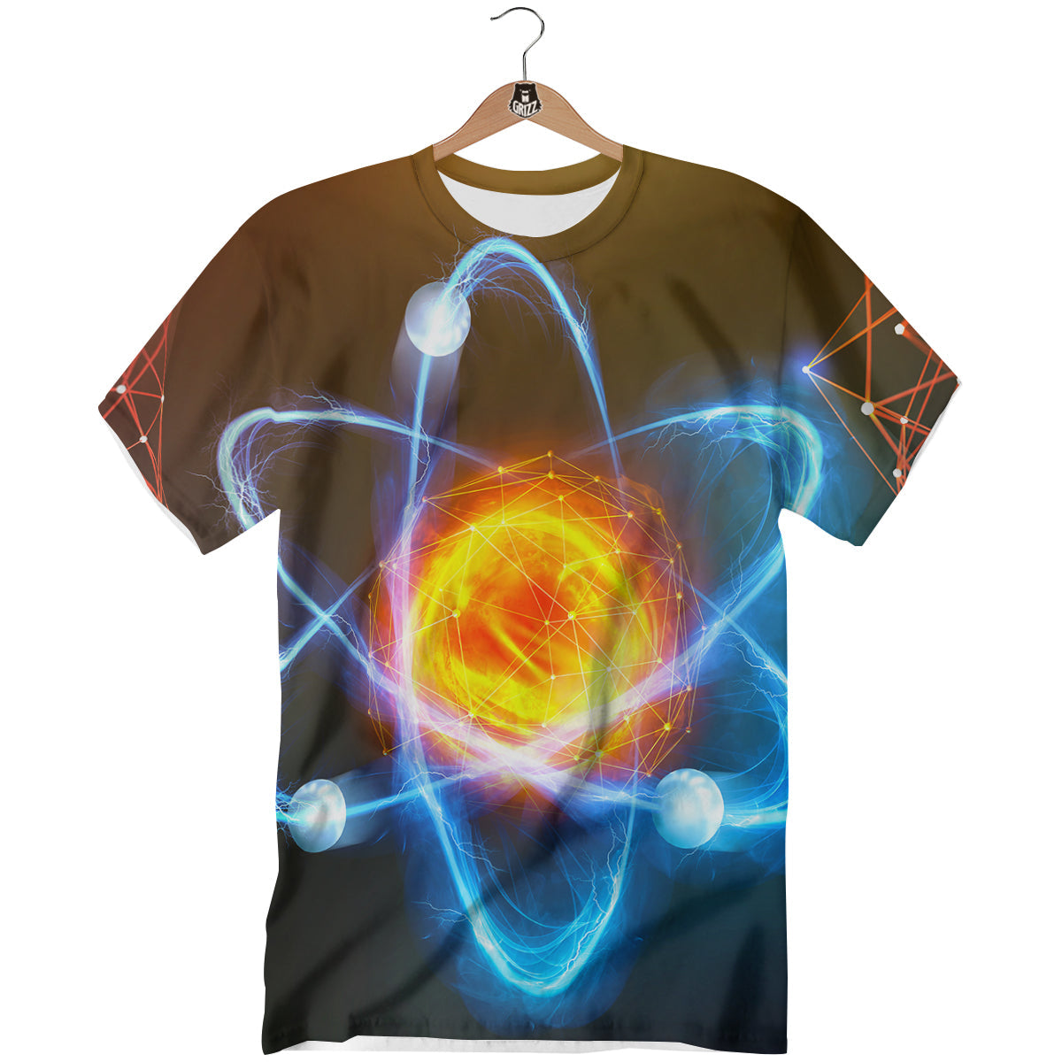 Atomic Structure Print T-Shirt-grizzshop
