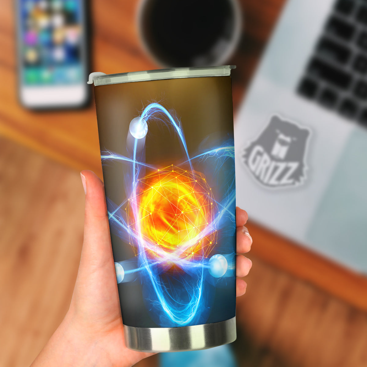 Atomic Structure Print Tumbler-grizzshop