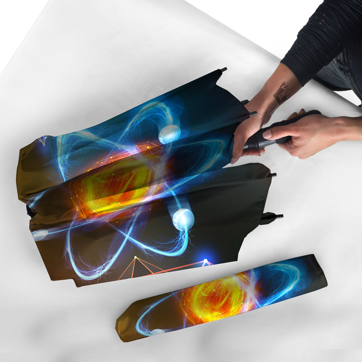 Atomic Structure Print Umbrella-grizzshop