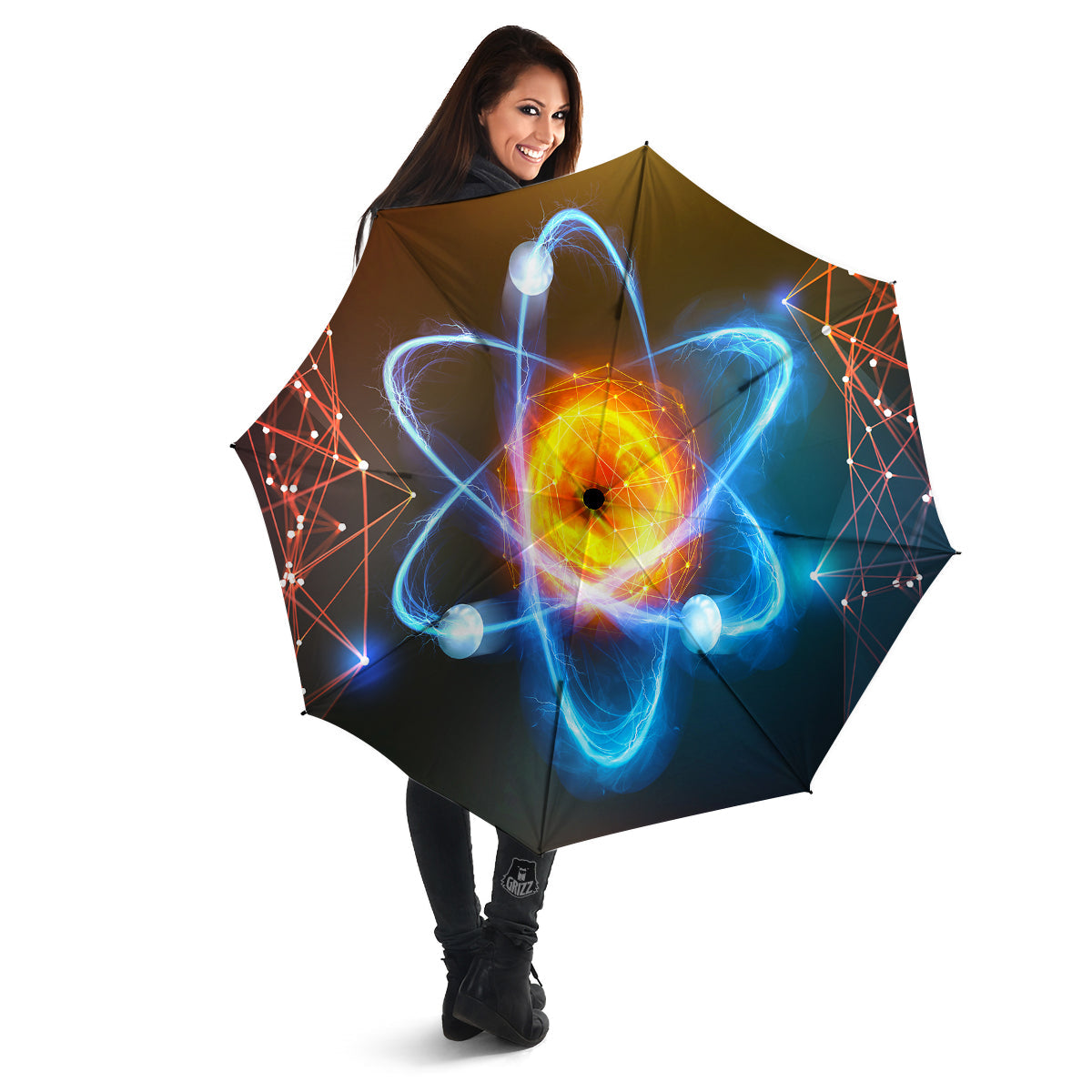 Atomic Structure Print Umbrella-grizzshop