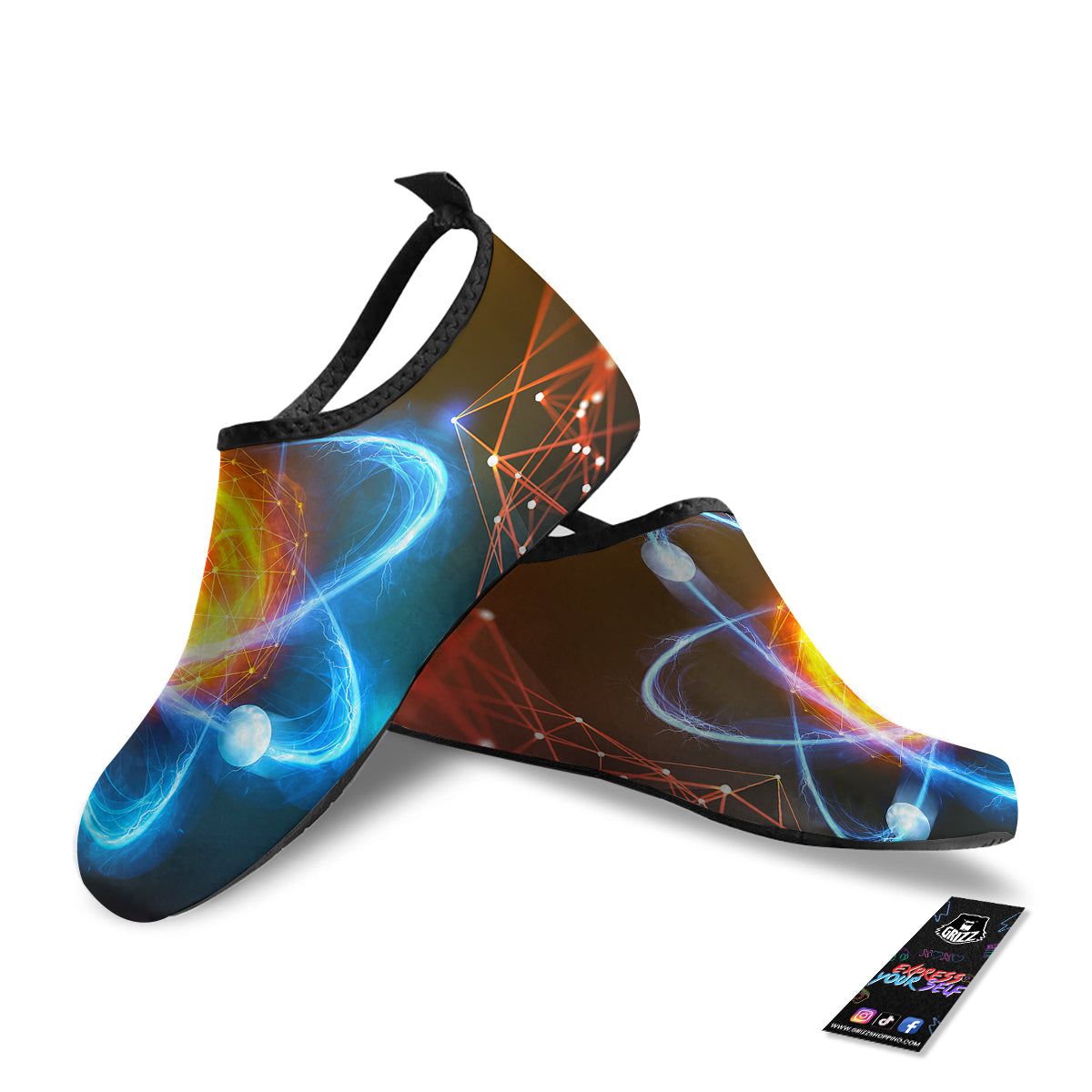 Atomic Structure Print Water Shoes-grizzshop
