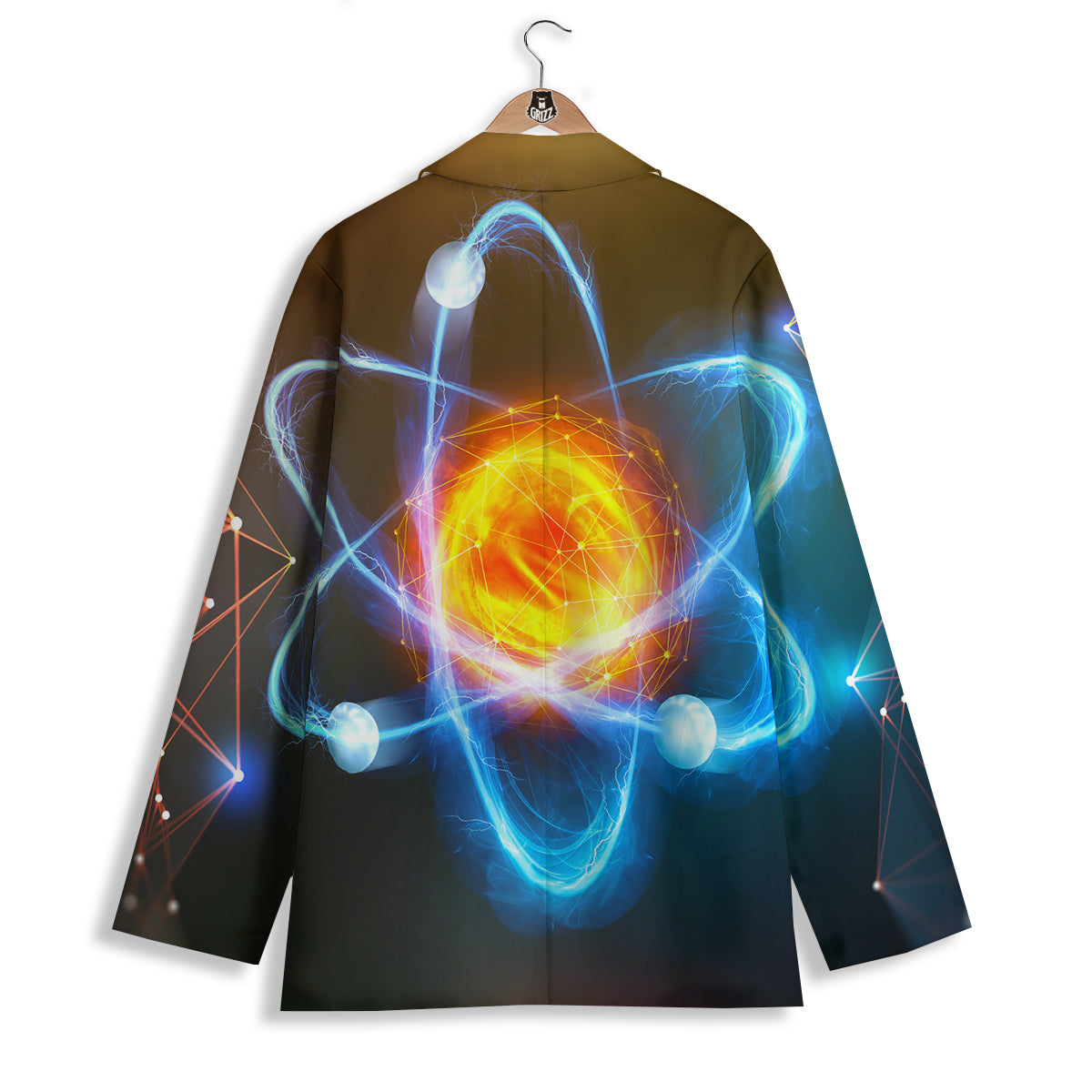 Atomic Structure Print Women's Blazer-grizzshop