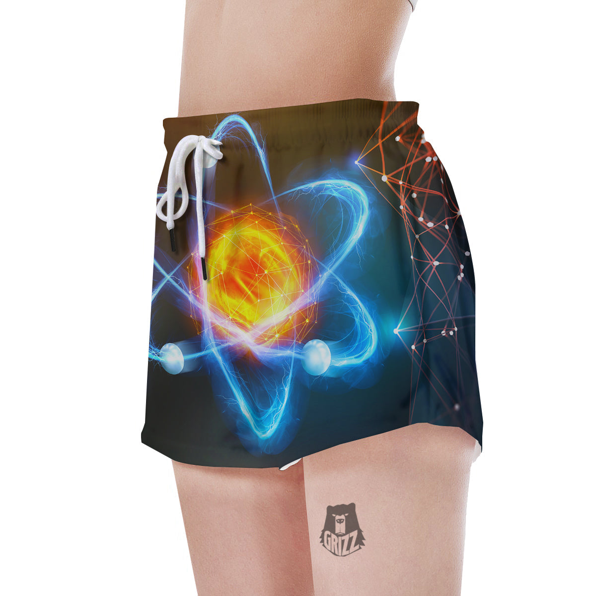 Atomic Structure Print Women's Shorts-grizzshop