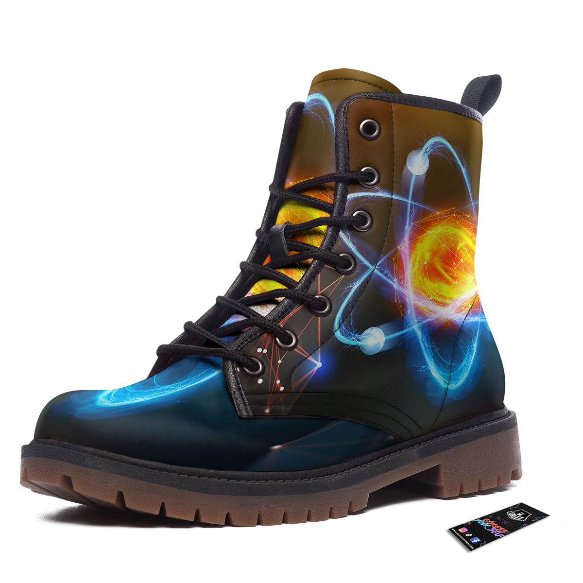 Atomic Structure Print Work Boots-grizzshop