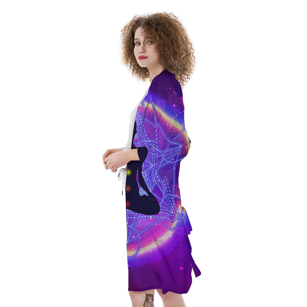 Aura Chakras Colorful Print Kimono-grizzshop