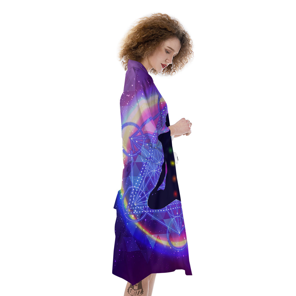 Aura Chakras Colorful Print Kimono-grizzshop