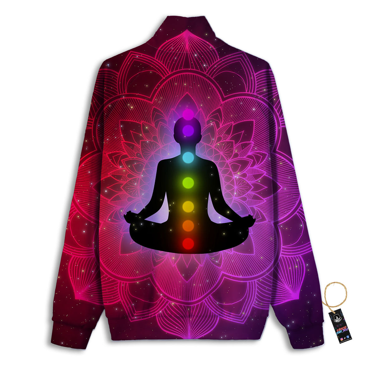 Aura Mandala Chakras Print Track Jacket-grizzshop