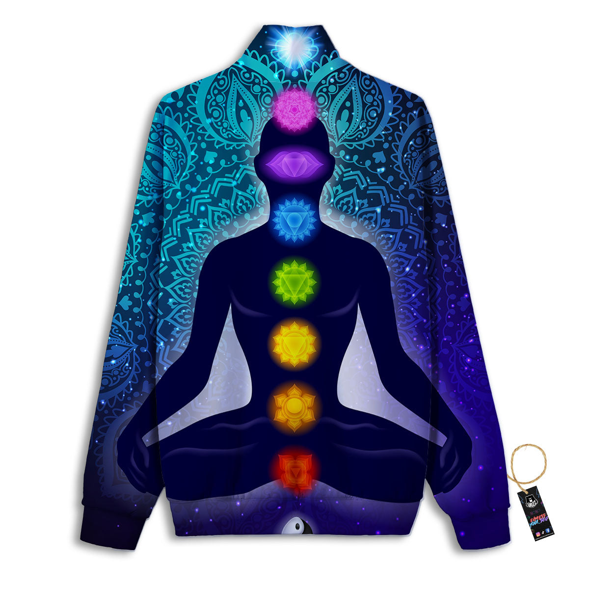 Aura Nine Chakras Print Track Jacket-grizzshop
