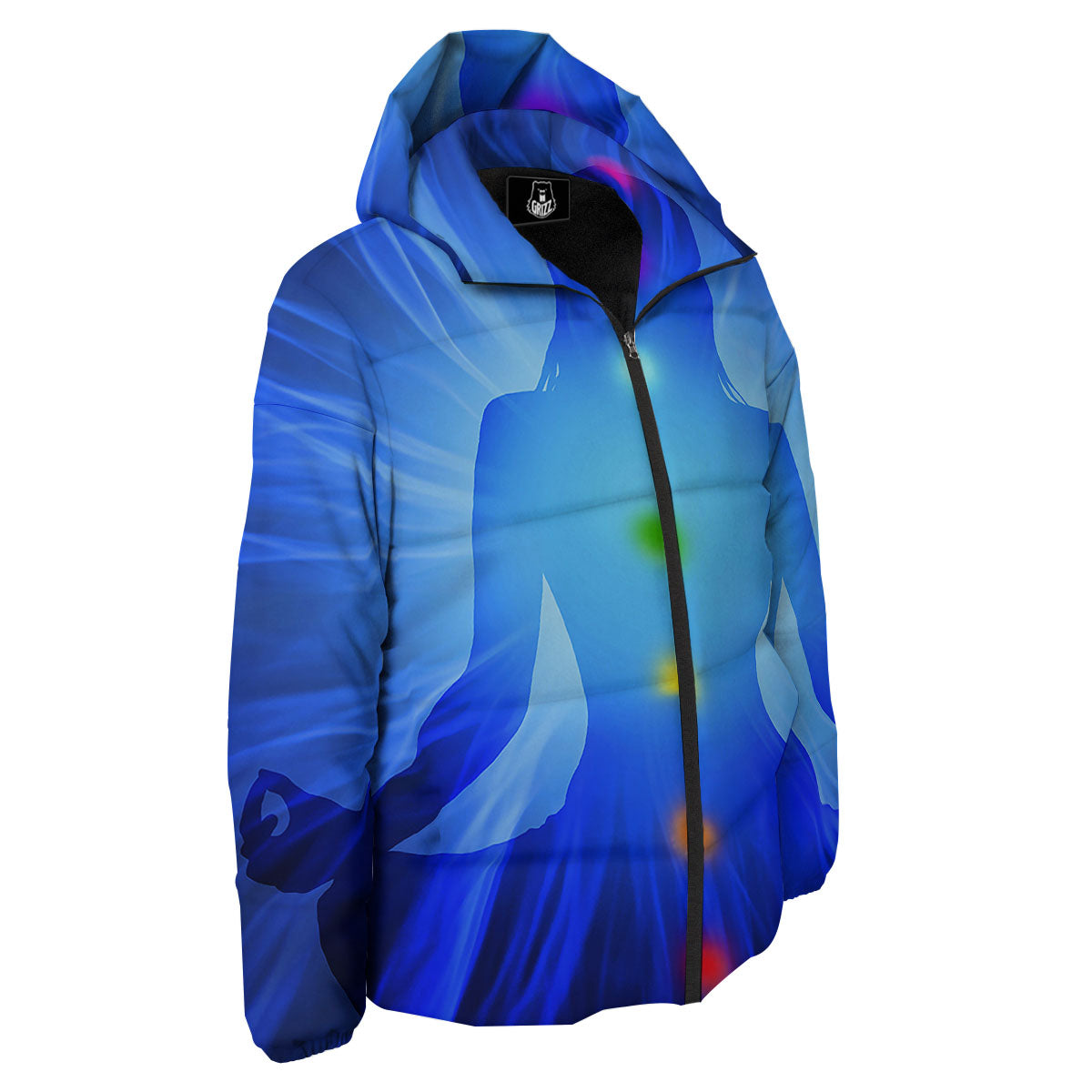 Aura Seven Chakras Print Down Jacket-grizzshop