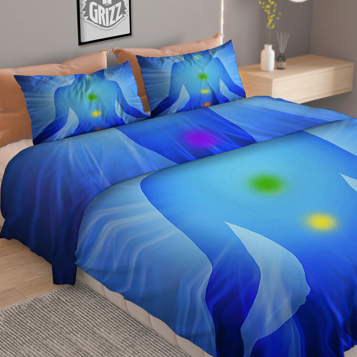 Aztec Brown And Teal Print Pattern Duvet Cover Bedding Set