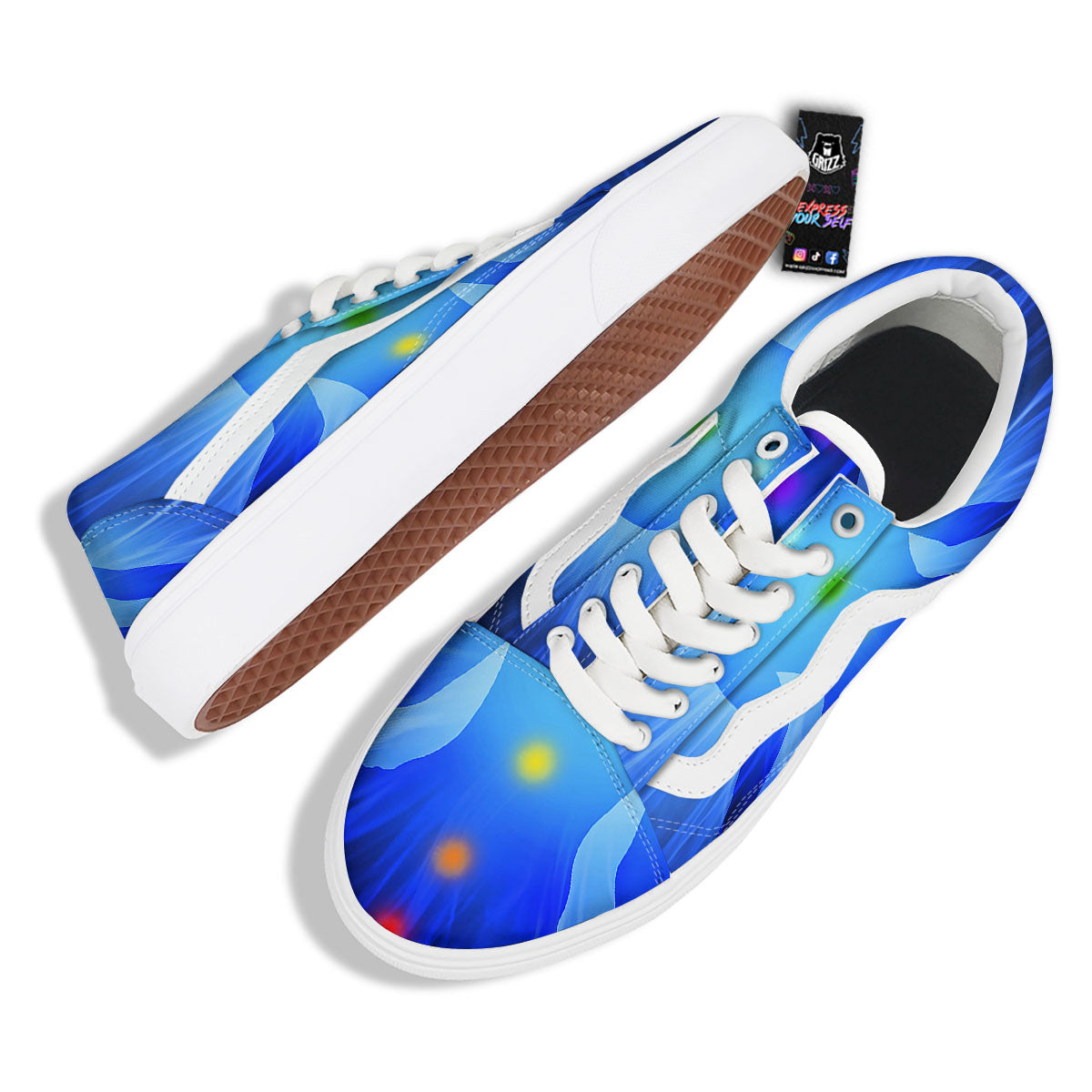 Aura Seven Chakras Print Skate Shoes-grizzshop