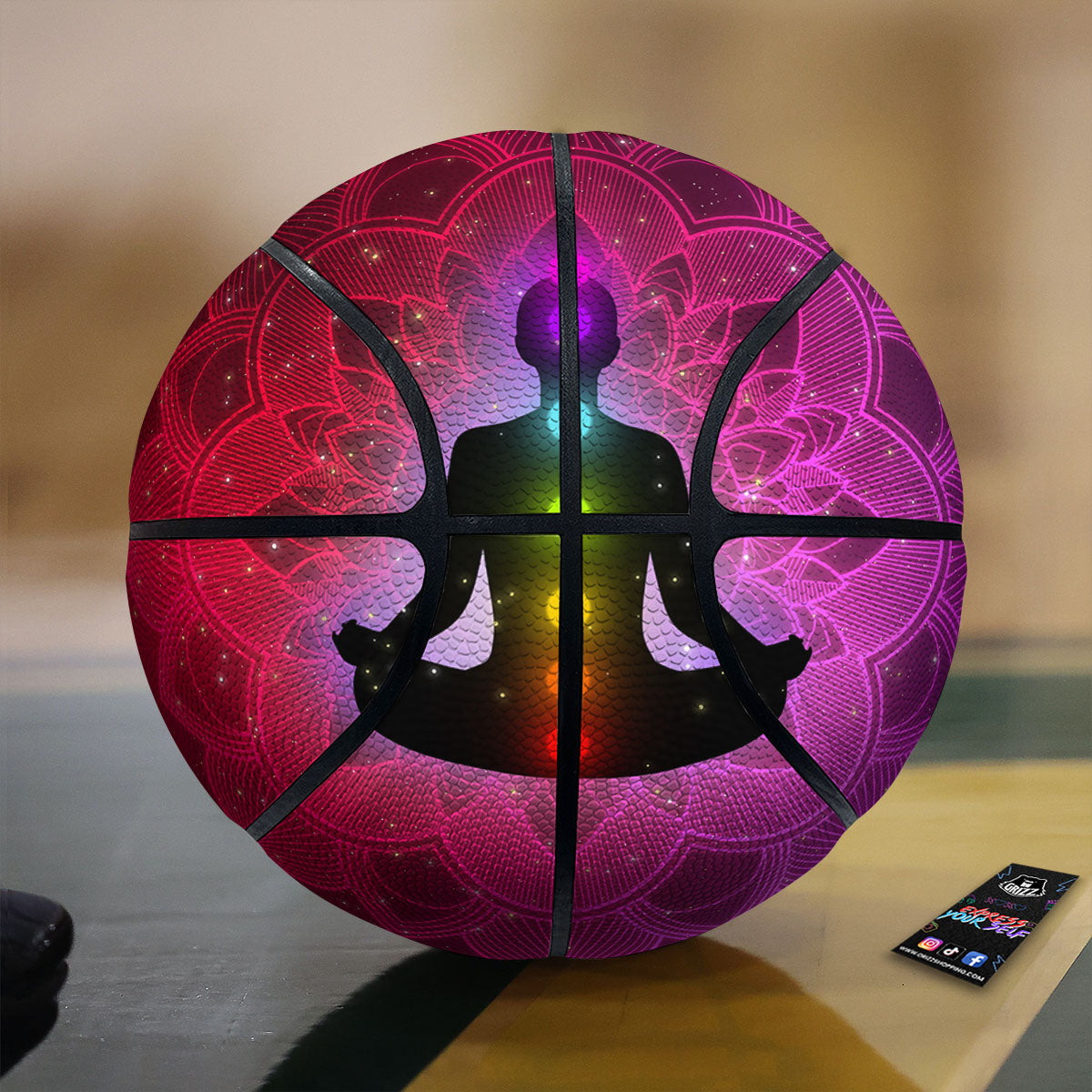 Aura Mandala Chakras Print Basketball