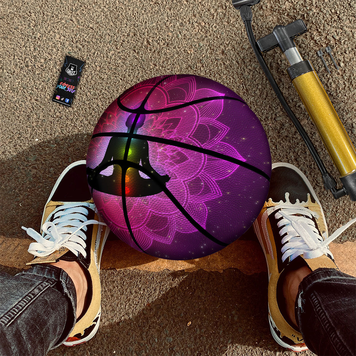 Aura Mandala Chakras Print Basketball