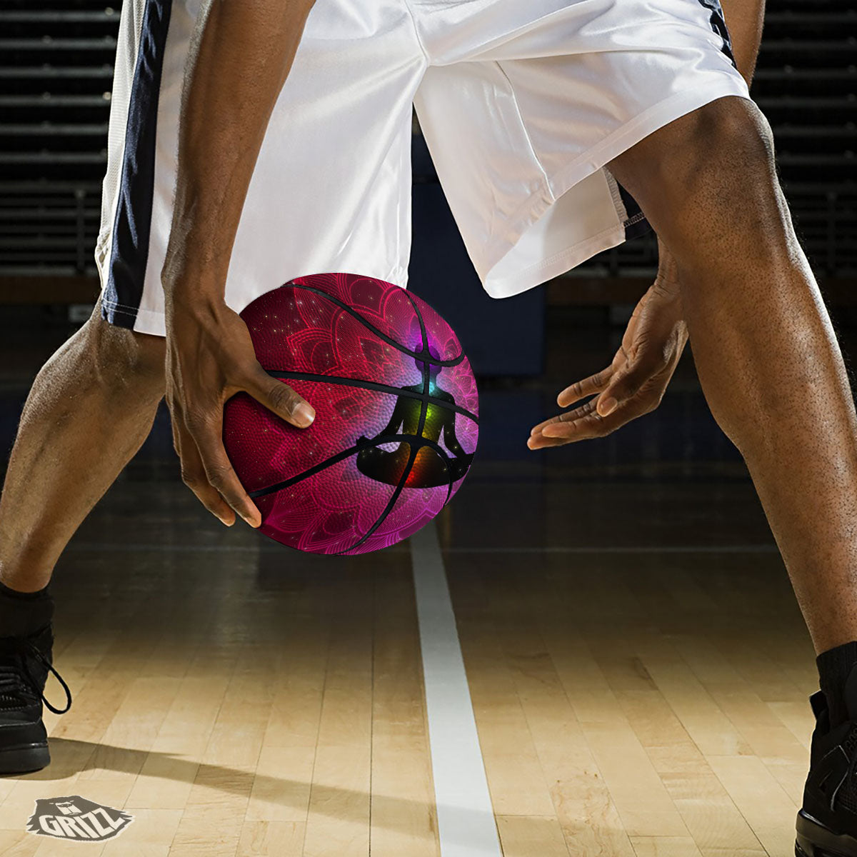 Aura Mandala Chakras Print Basketball