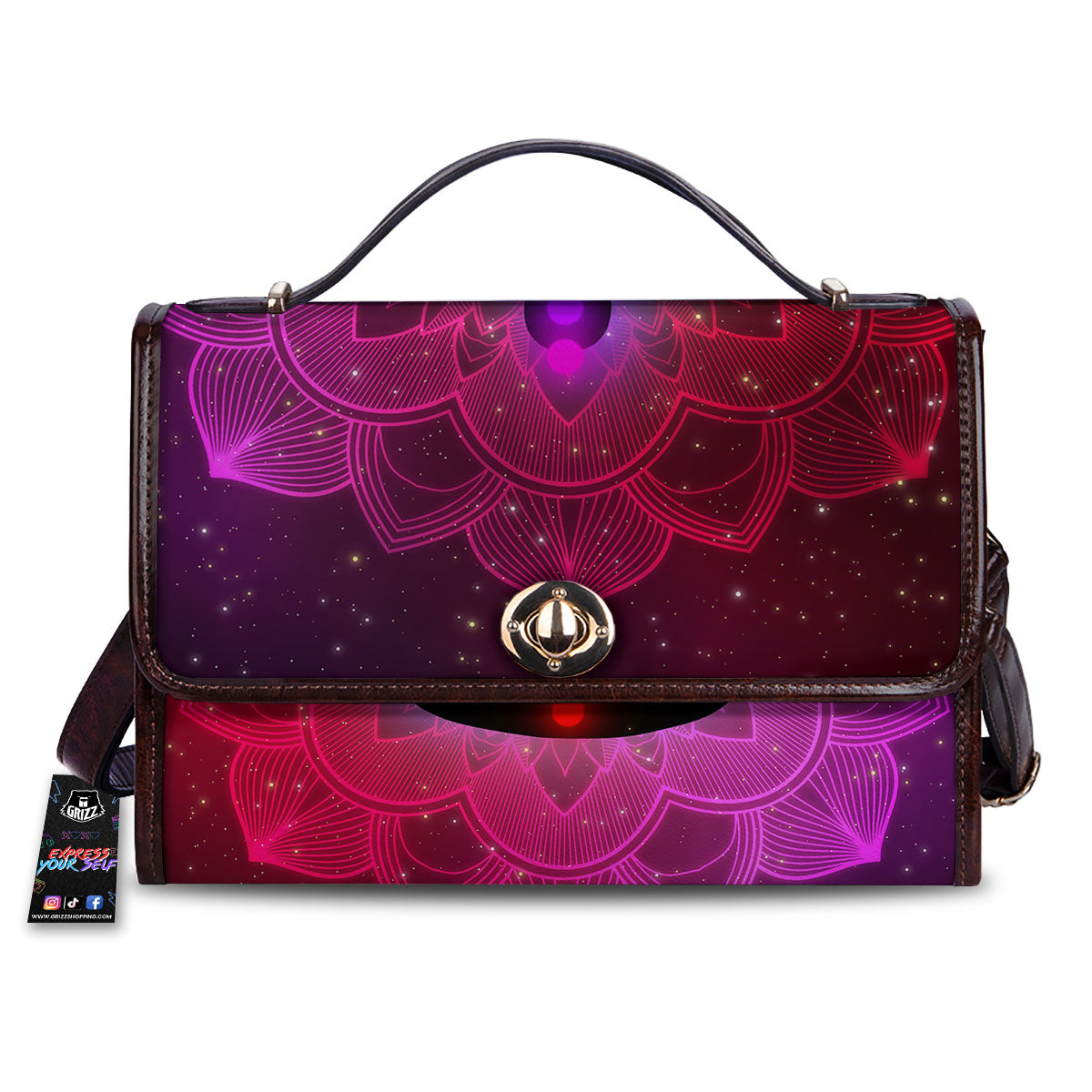 Aura Mandala Chakras Print Women's Satchel Bag