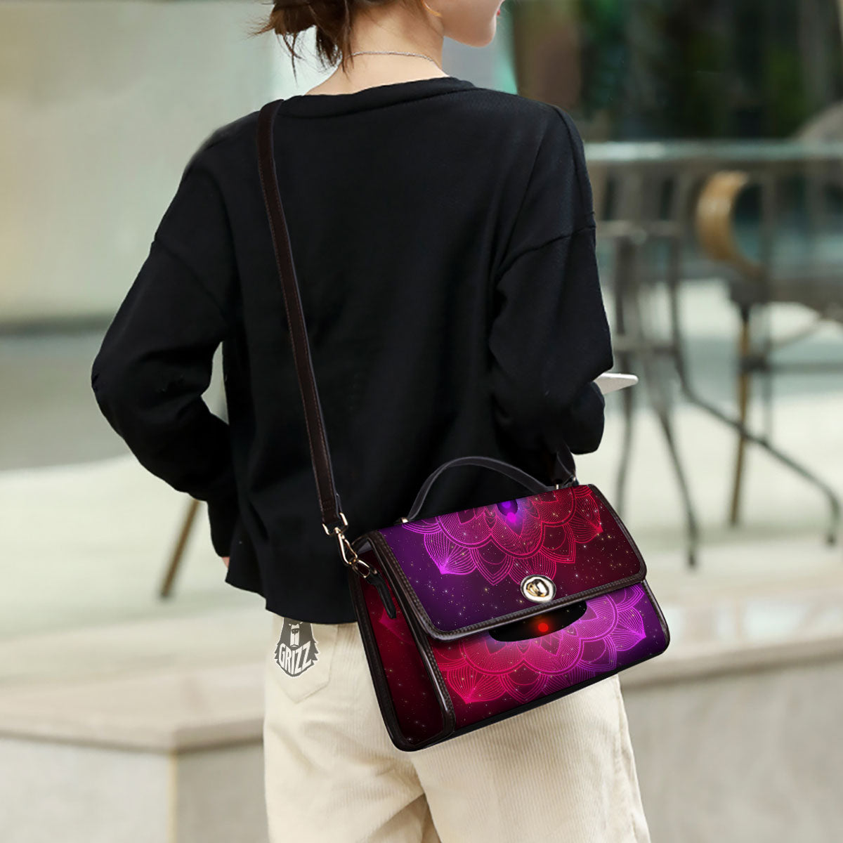 Aura Mandala Chakras Print Women's Satchel Bag