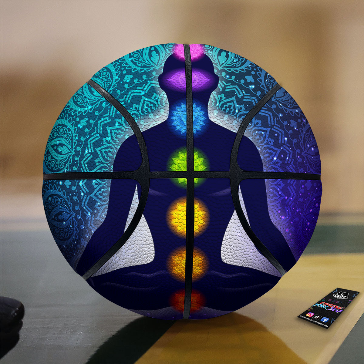 Aura Nine Chakras Print Basketball
