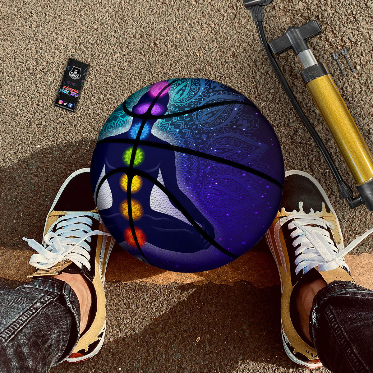 Aura Nine Chakras Print Basketball