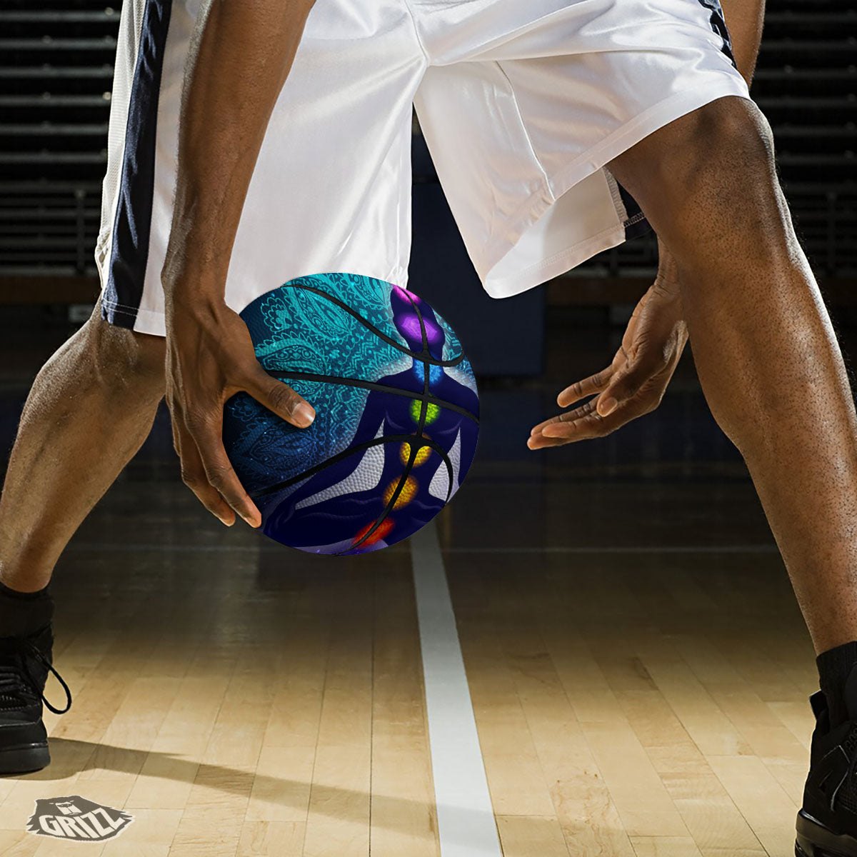 Aura Nine Chakras Print Basketball
