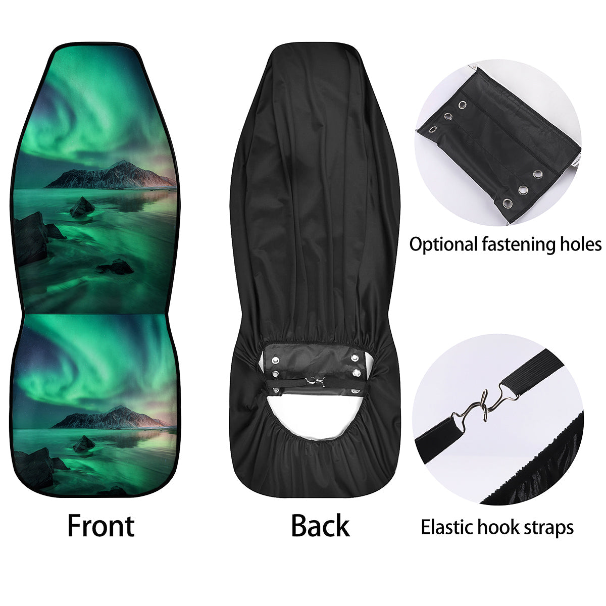 Aurora Northern Lights Print Car Seat Covers-grizzshop