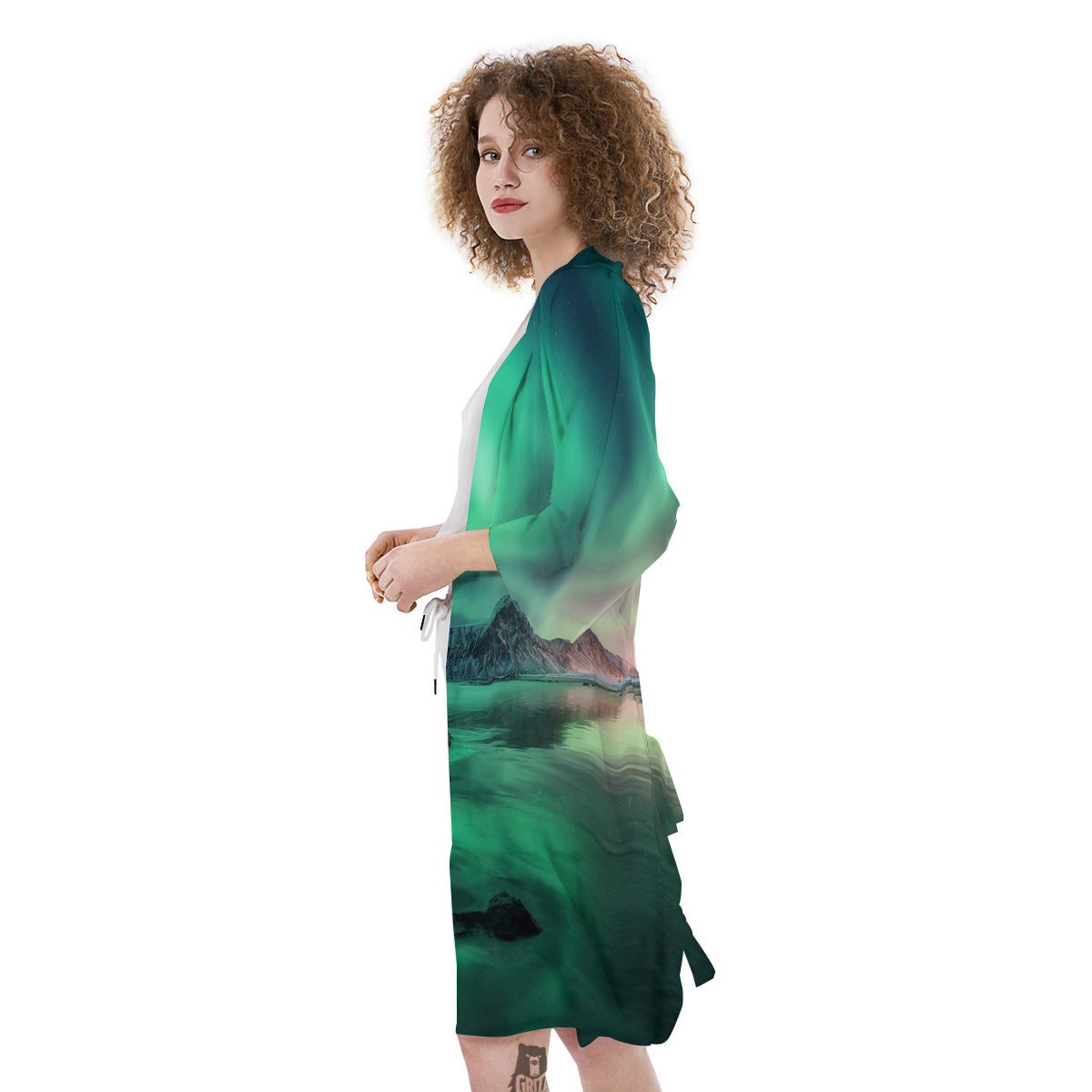 Aurora Northern Lights Print Kimono-grizzshop