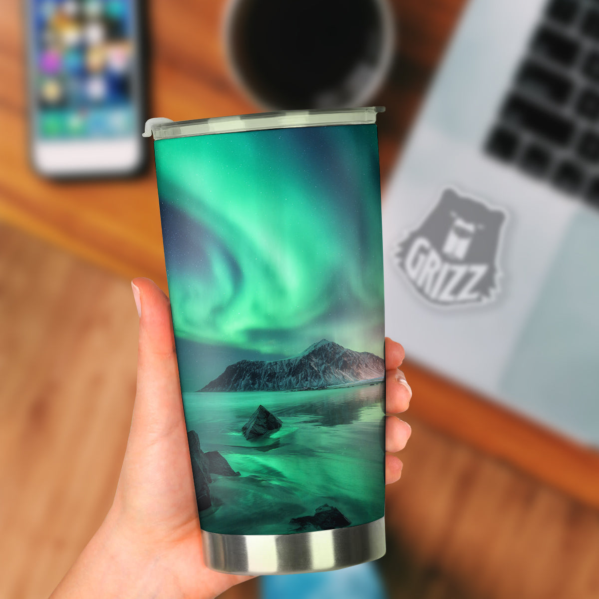 Aurora Northern Lights Print Tumbler-grizzshop