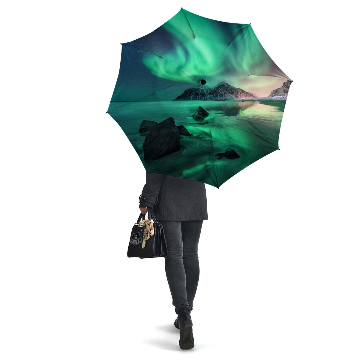 Aurora Northern Lights Print Umbrella-grizzshop