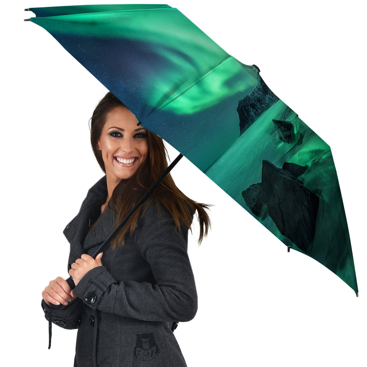 Aurora Northern Lights Print Umbrella-grizzshop