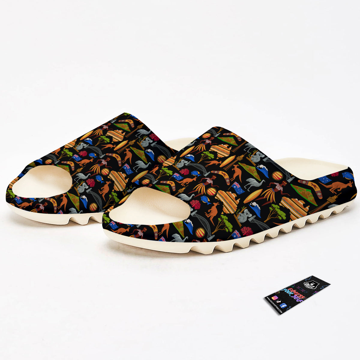 Australia Symbols Print Pattern Sandals-grizzshop