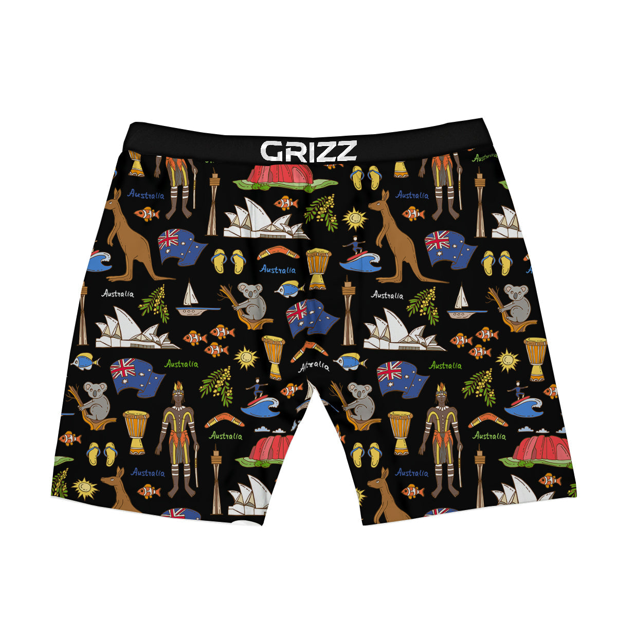 Australia Theme Print Pattern Boxer Briefs-grizzshop