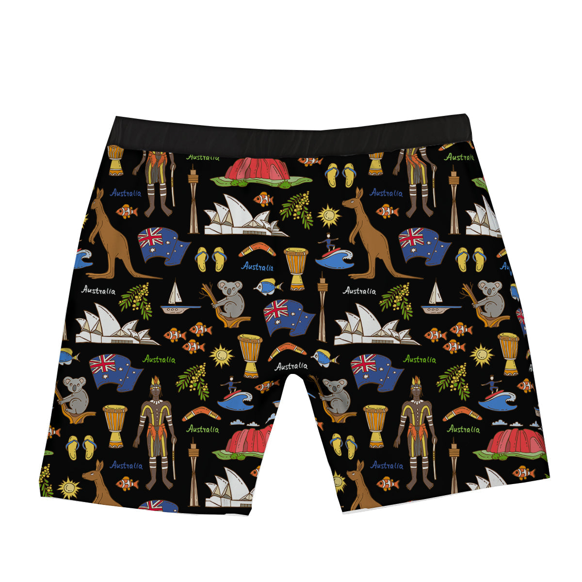 Australia Theme Print Pattern Boxer Briefs-grizzshop