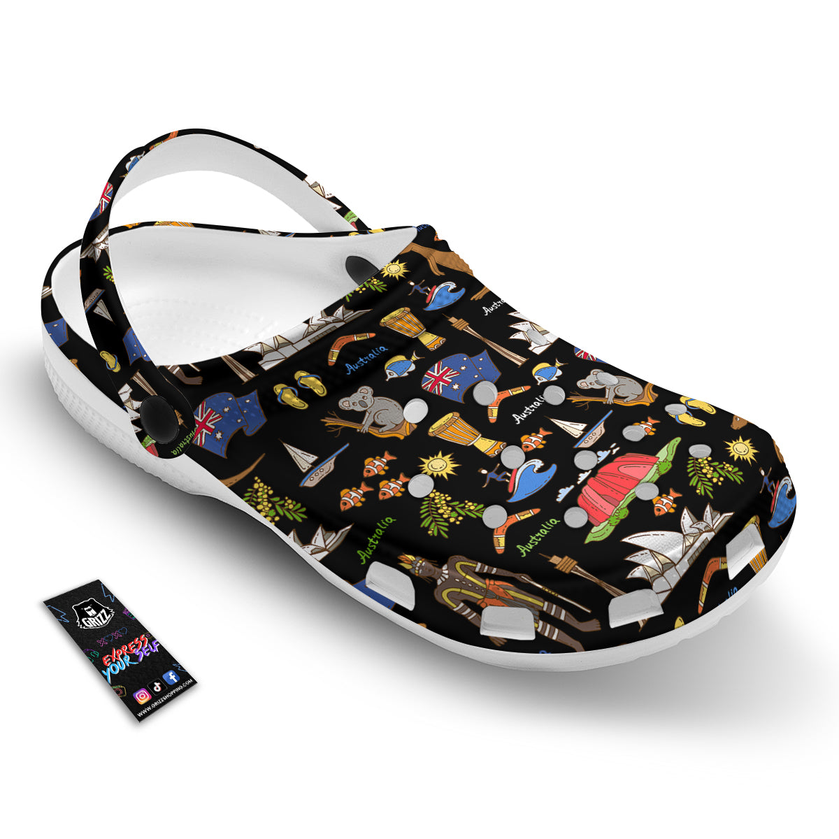 Australia Theme Print Pattern Clog-grizzshop