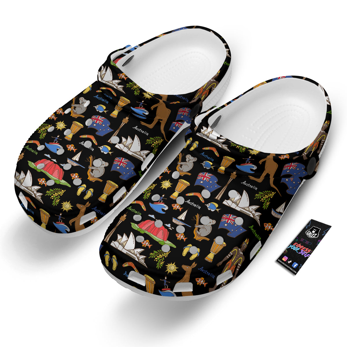Australia Theme Print Pattern Clog-grizzshop