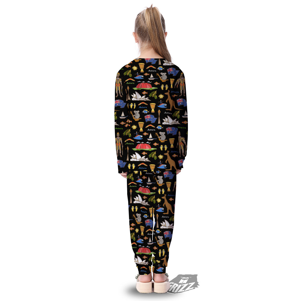 Australia Theme Print Pattern Kid's Pajamas-grizzshop