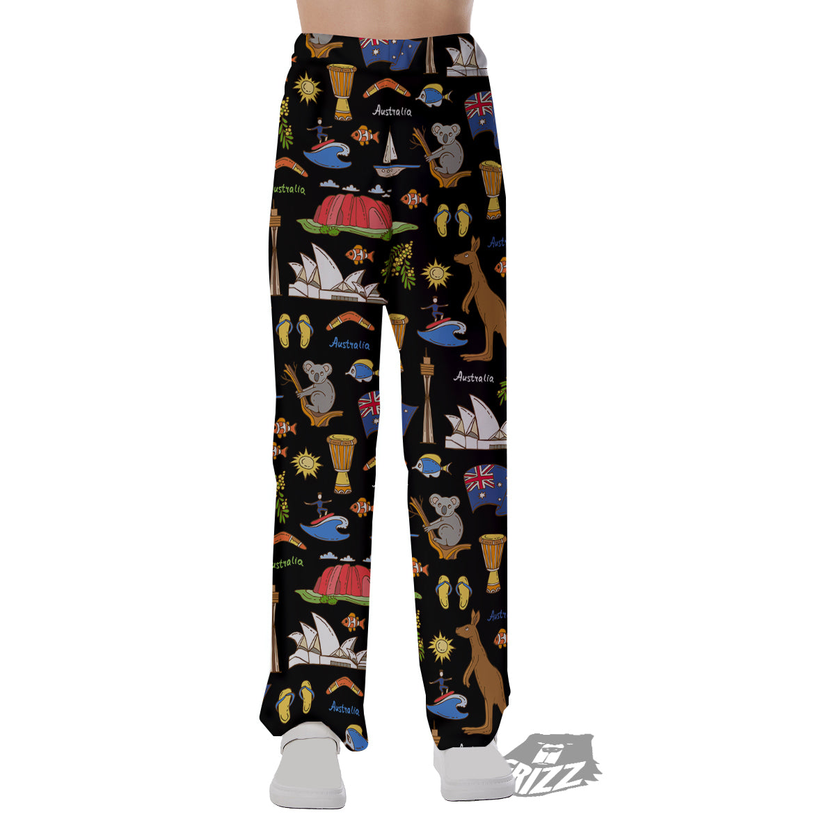 Australia Theme Print Pattern Pajama Pants-grizzshop