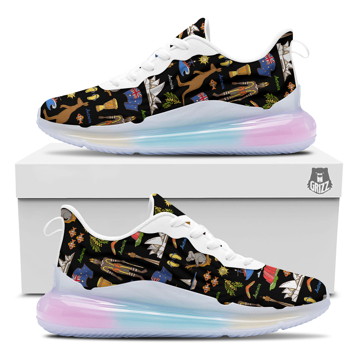 Australia Theme Print Pattern Running Sneakers-grizzshop