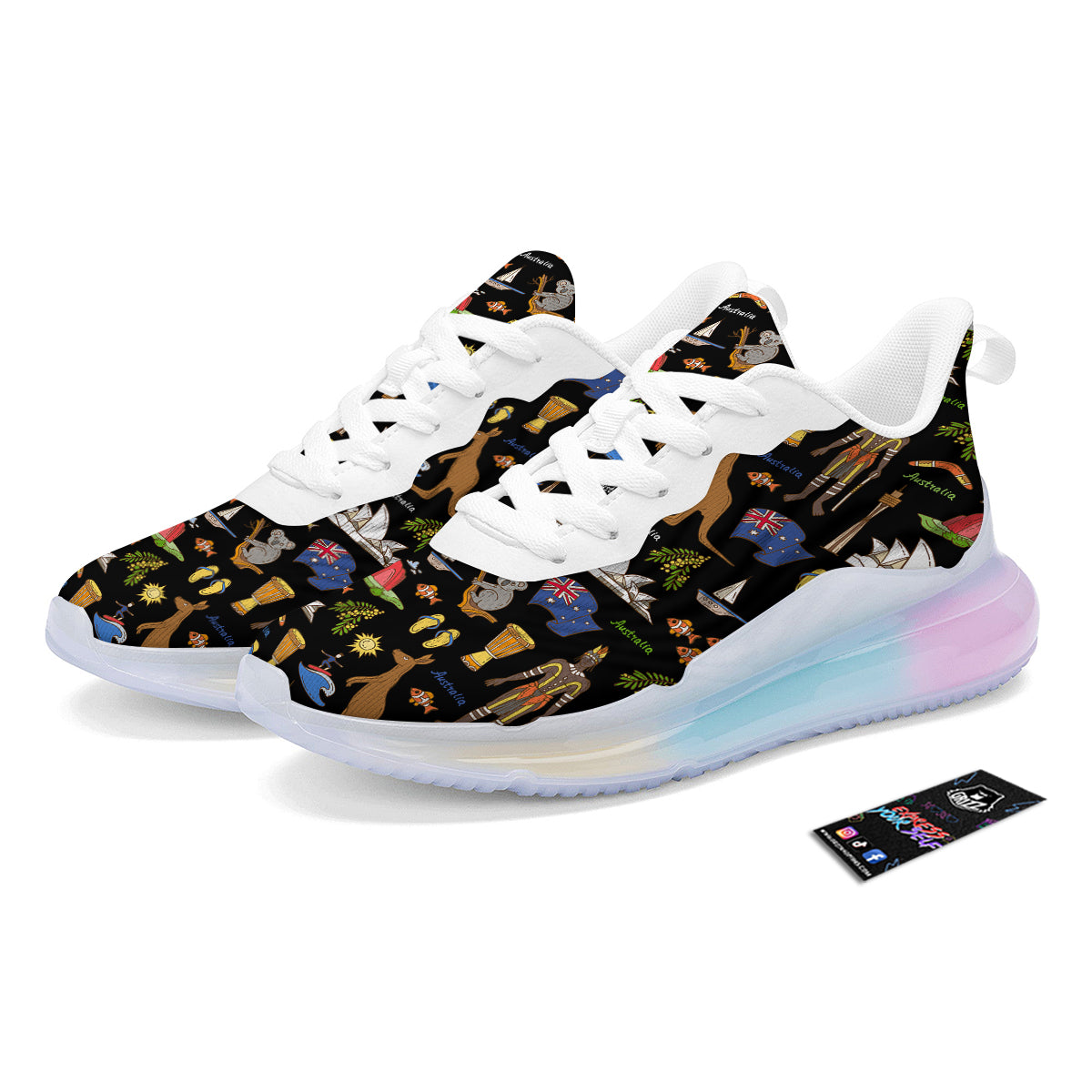 Australia Theme Print Pattern Running Sneakers-grizzshop