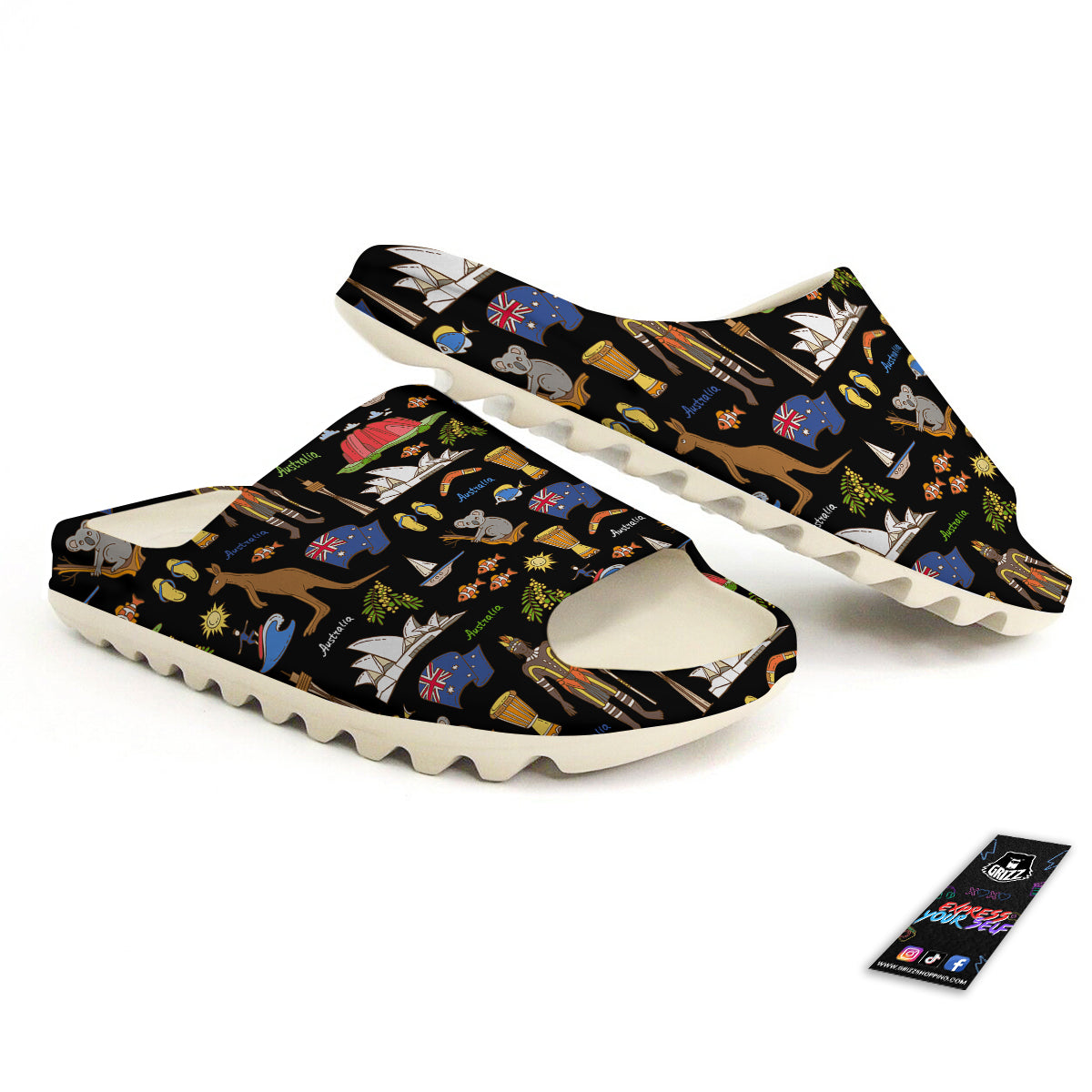 Australia Theme Print Pattern Sandals-grizzshop