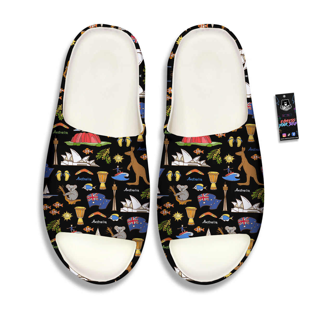 Australia Theme Print Pattern Sandals-grizzshop