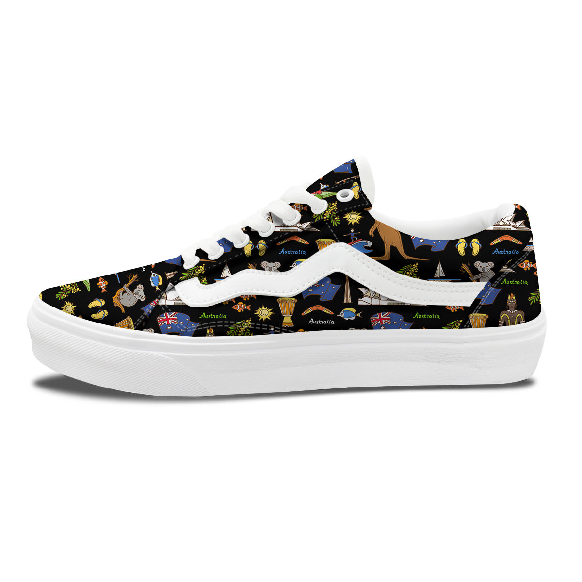 Australia Theme Print Pattern Skate Shoes-grizzshop