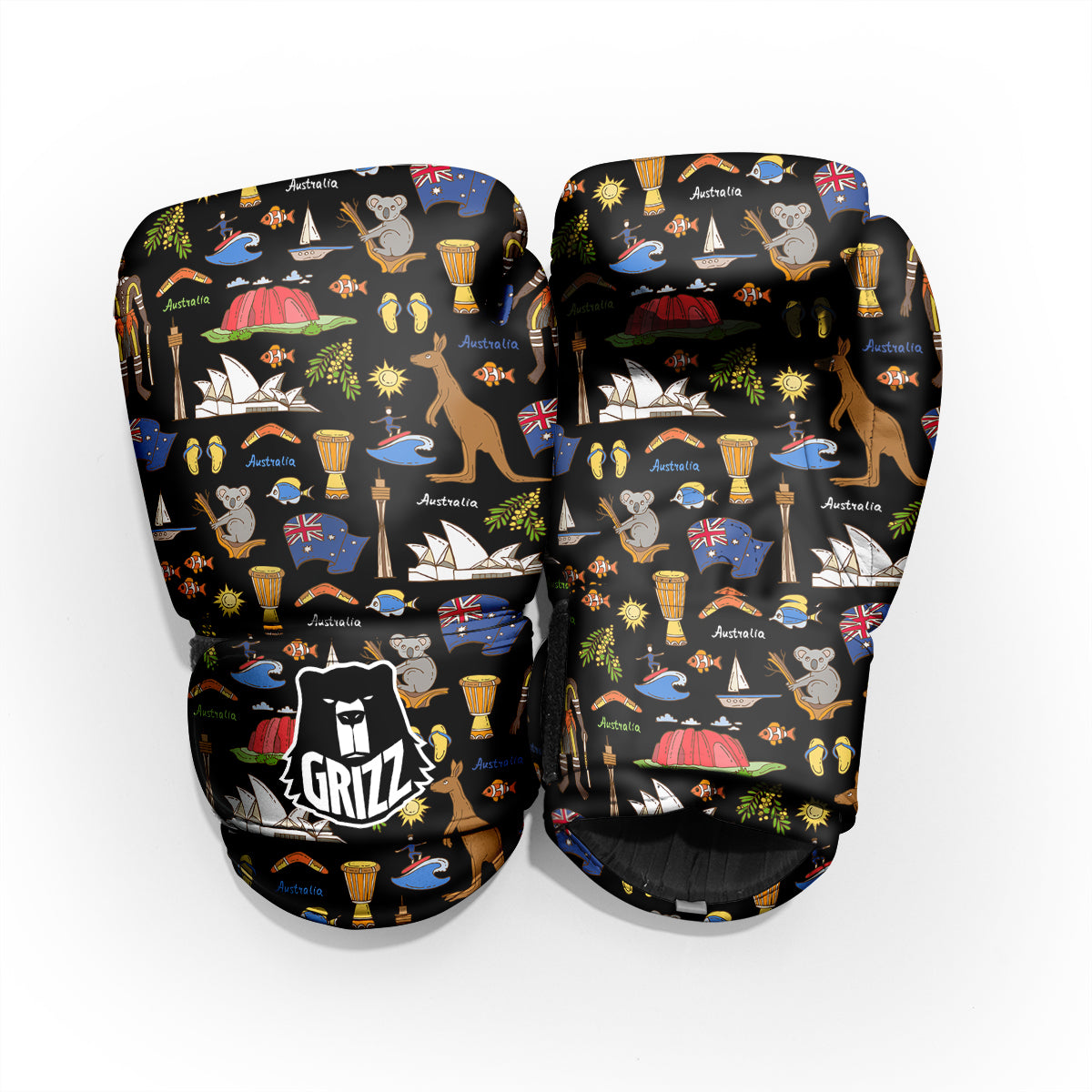 Australia Theme Print Pattern Sparring Gloves-grizzshop