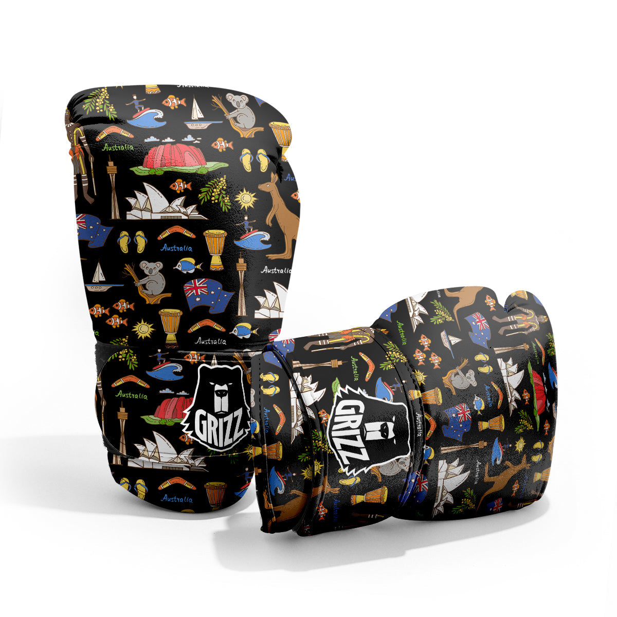 Australia Theme Print Pattern Sparring Gloves-grizzshop