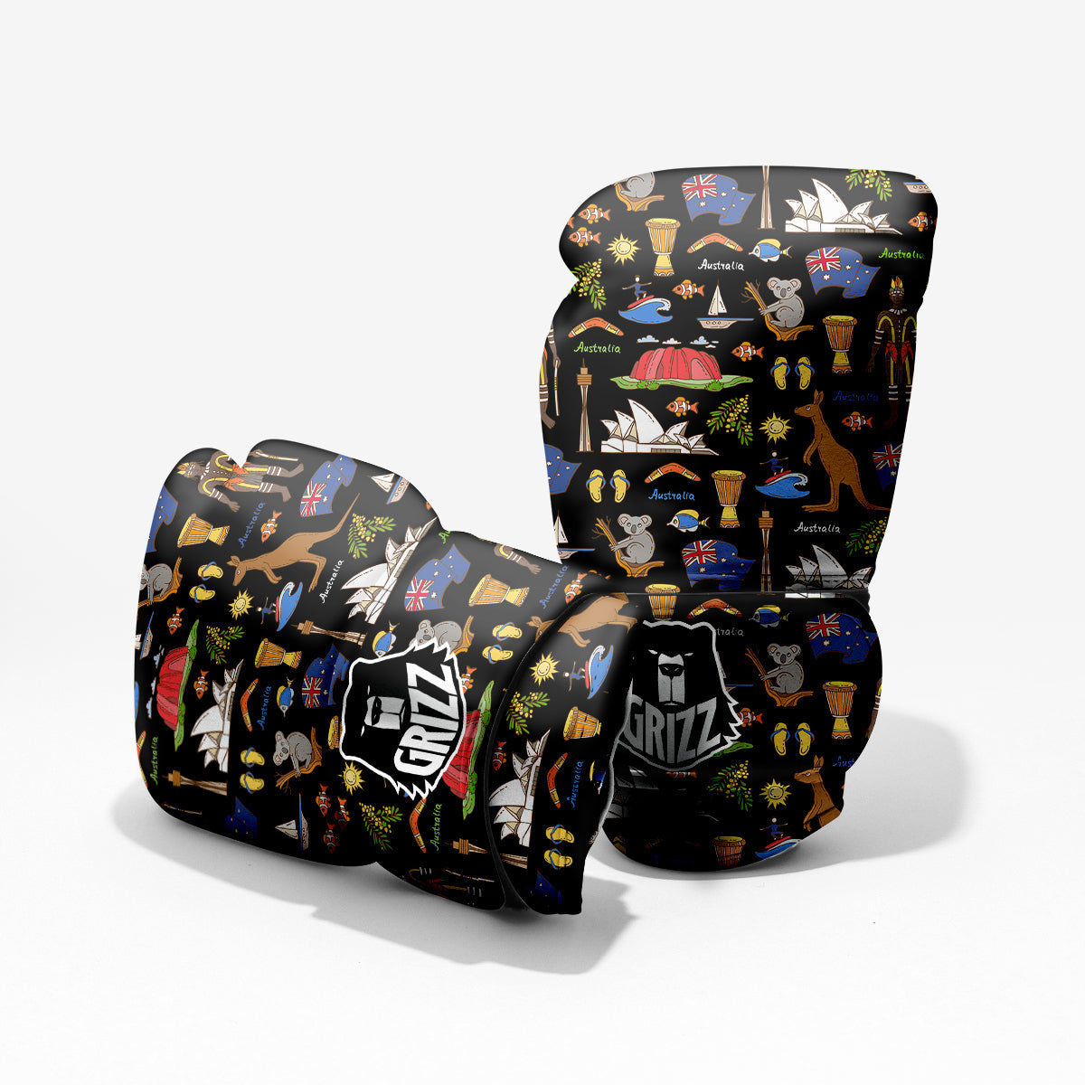Australia Theme Print Pattern Sparring Gloves-grizzshop